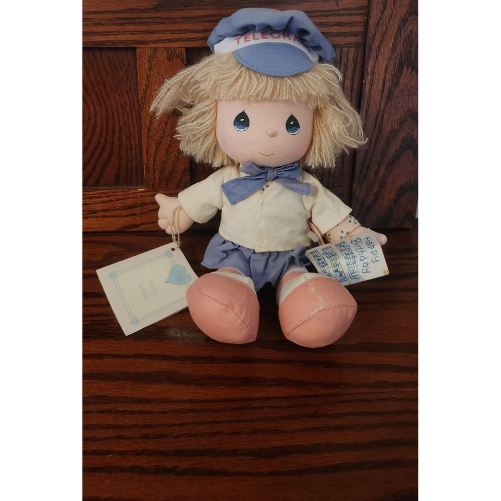 Vintage 1988 Precious Moments #16046 Happy Birthday Telegram 10" Doll
